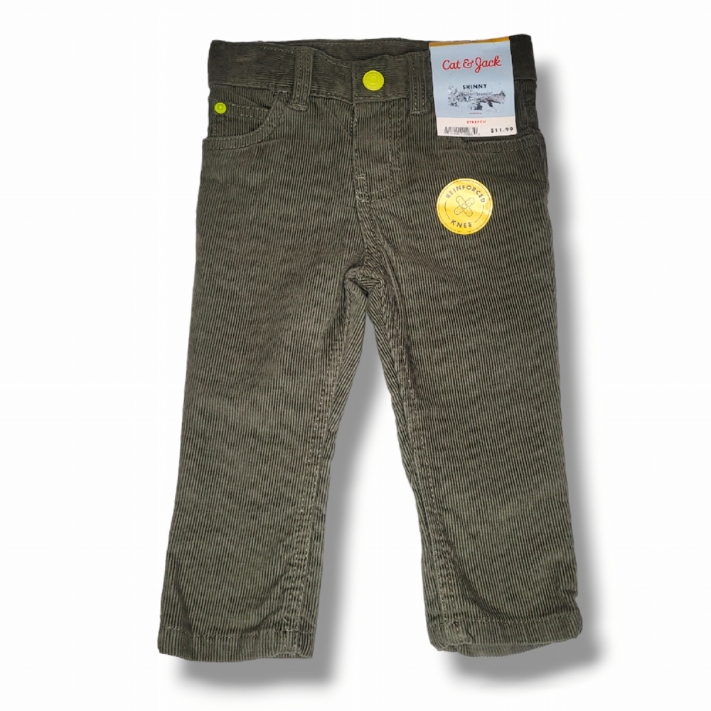 Cat & Jack Infant Boys Olive Skinny Leg Corduroy Pant 18M